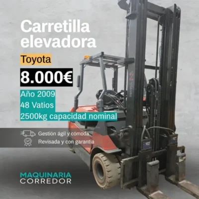 Toyota 2.5 Ton Forklift for Sale – 2009 | 2500 kg | 48V | Serviced | Ready to Work