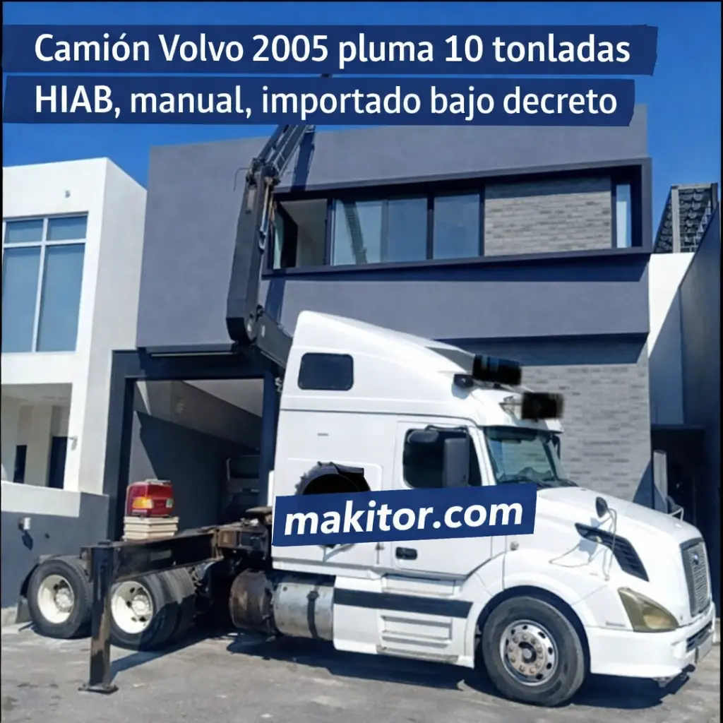 Camión Volvo 2005 con grúa HIAB 10 toneladas – Transmisión manual, importado bajo decreto