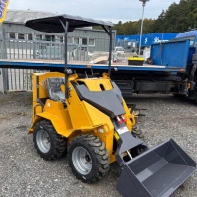 Small Wheel Loader 4WD Gasoline | Bucket, Pallet Fork & Snow Plow | Located in Swede