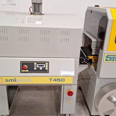 Selladora automática Smipack FP6000CS + Horno T450 | 400–500 paquetes/h | Termoencogible industrial – Usada