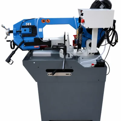 Sierra de cinta para metal BS 260G con brazo giratorio 0°–60° y descenso hidráulico