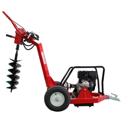 hydraulic ground drill with petrol engine and auger set