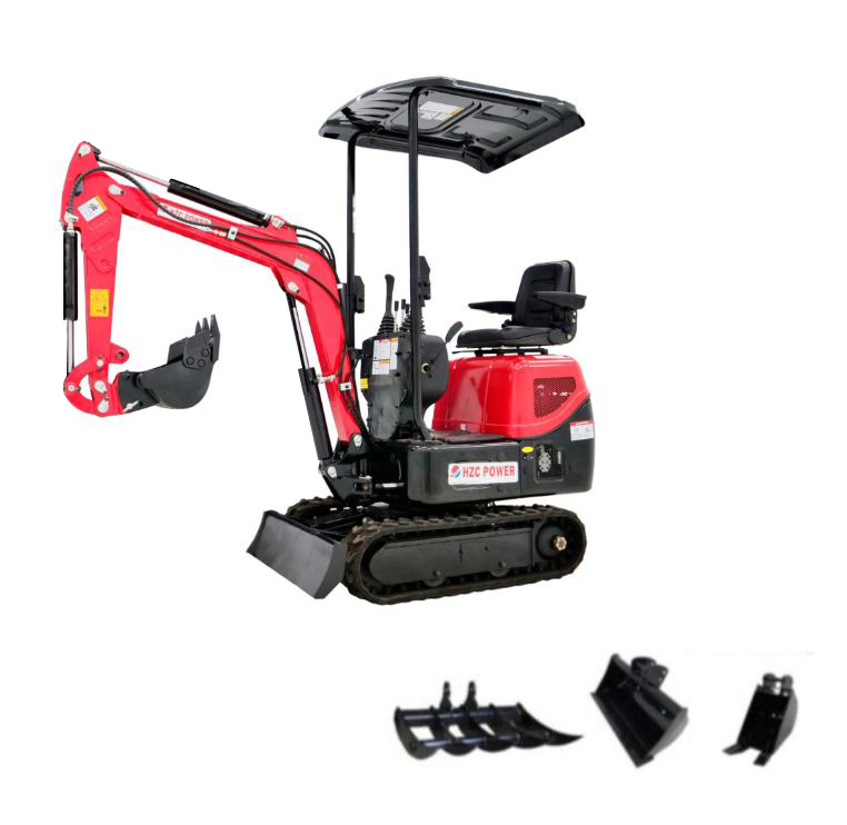 Miniexcavadora HZC Power DKB941 diésel, 940 kg, nuevo diseño