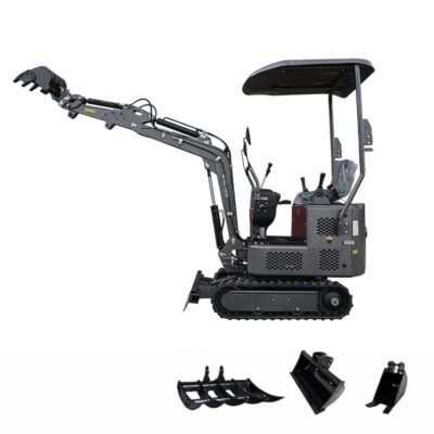 Black Diesel Mini Excavator for Sale | 940 kg Compact Digger