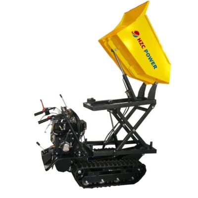 Minidumper HZC Power MDK500HKSH sobre orugas, 500 kg, elevación hidráulica alta, motor 10 HP