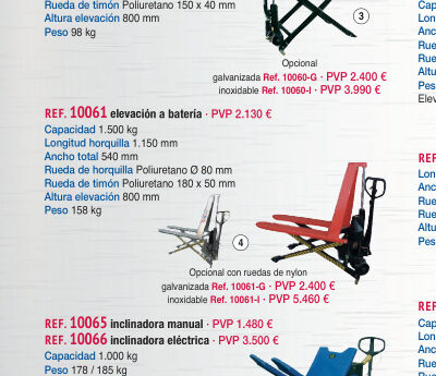 Transpaleta tijera eléctrica 1.500 kg - Novodinámica Ref. 10061