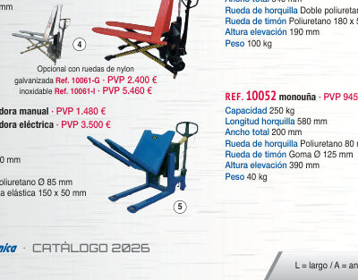 Transpaleta tijera eléctrica inoxidable - Novodinámica Ref. 10061-I