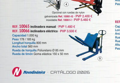 Transpaleta volcador a batería - Novodinámica Ref. 10066