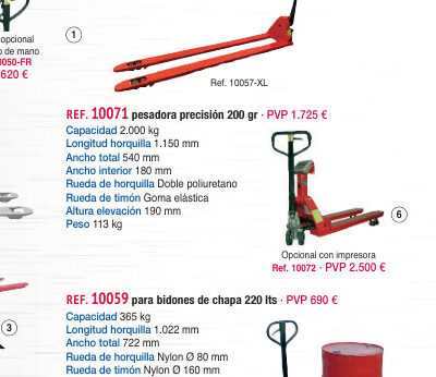 Transpaleta pesadora sin impresora - Novodinámica Ref. 10071