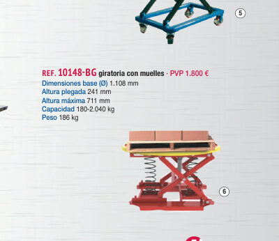 Mesa con muelles y base giratoria - Novodinámica Ref. 10148-BG