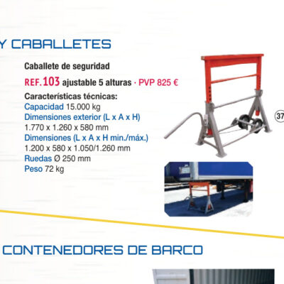 Caballete 15.000 kg - Novodinámica Ref. 103