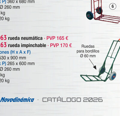 Carro reparto pala plegable 600 impinchable - Novodinámica Ref. 1163