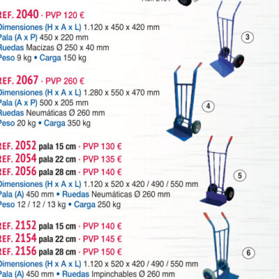 Carro almacén pala fija 200 mm - Novodinámica Ref. 2067