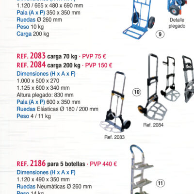 Carro plegable 70 kg - Novodinámica Ref. 2083
