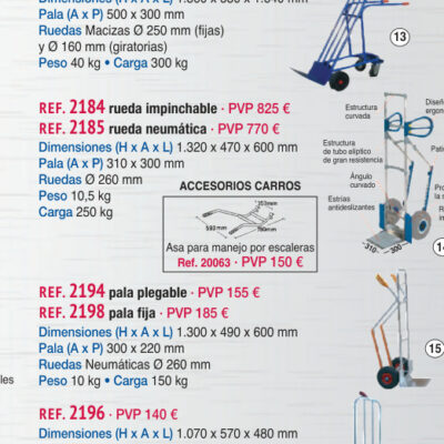 Carro aluminio patín neumática - Novodinámica Ref. 2185