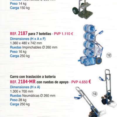 Carro aluminio 7 botellas - Novodinámica Ref. 2187