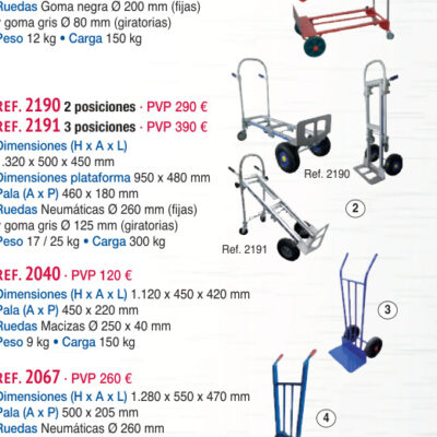 Carro tres posiciones aluminio - Novodinámica Ref. 2191