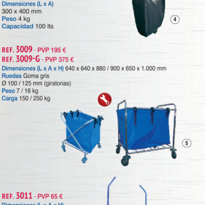 Carro ropa sucia grande - Novodinámica Ref. 3009-G