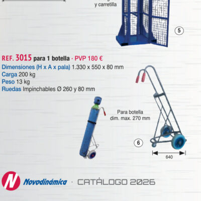 Carro botellas oxígeno - Novodinámica Ref. 3015