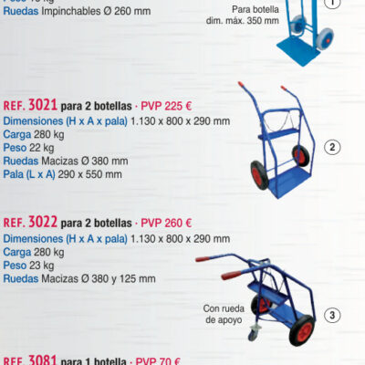 Carro 2 botellas soldadura - Novodinámica Ref. 3021