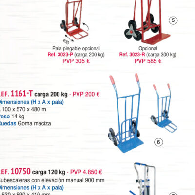 Carro subescaleras manual 300 kg - Novodinámica Ref. 3023-R