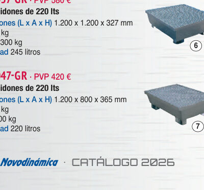 Cubeta galvanizada 2 bidones - Novodinámica Ref. 3047-GR
