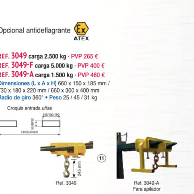 Implemento gancho cargador 2.500 kg -  Ref. 3049