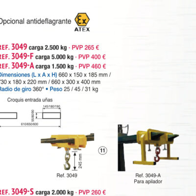 Implemento gancho cargador 5.000 kg - Novodinámica Ref. 3049-F