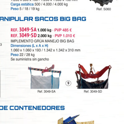 Implemento grúa big-bag carga 2.000 kg - Novodinámica Ref. 3049-SD
