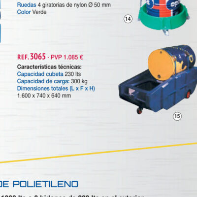 Carro basculante de polietileno - Novodinámica Ref. 3065