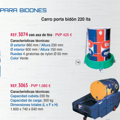 Base de polietileno con tirador para bidones - Novodinámica Ref. 3074