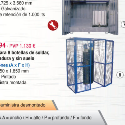 Caseta malla 8 botellas - Novodinámica Ref. 3094