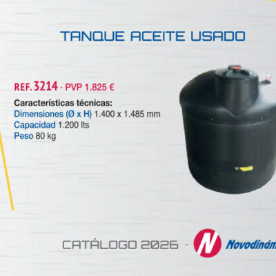 Depósito para aceite usado 1.200 lts - Novodinámica Ref. 3214