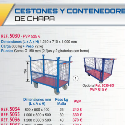 Contenedor malla medio lateral - Novodinámica Ref. 5030