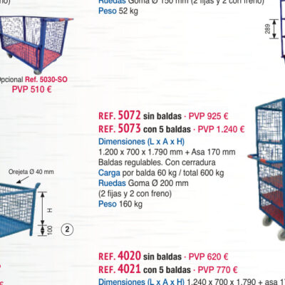 Contenedor malla medio lateral sin orejetas - Novodinámica Ref. 5030-SO