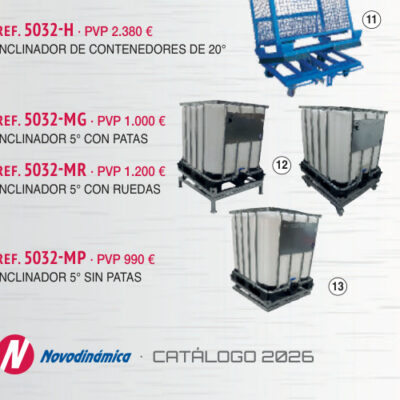 Inclinador de depósitos 5º con patas - Novodinámica Ref. 5032-MG