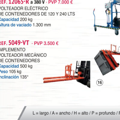 Implemento volteador frontal 500 kg - Novodinámica Ref. 5049-VT