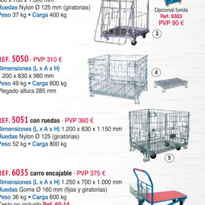 Cestón plegable reja - Novodinámica Ref. 5050