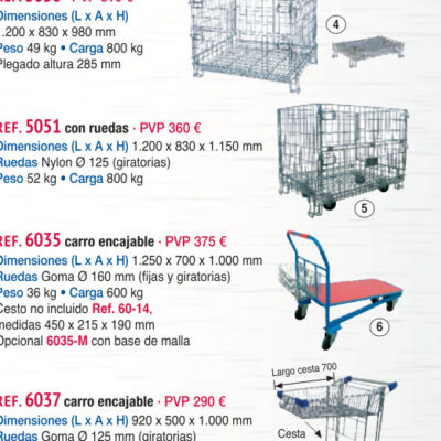 Cestón plegable reja con ruedas - Novodinámica Ref. 5051