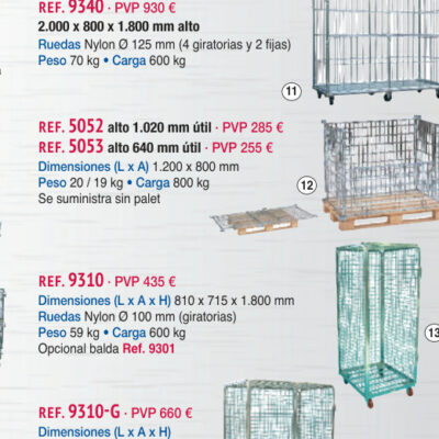 Cestón plegable palet alto 1.020 mm - Novodinámica Ref. 5052