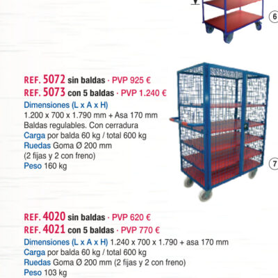 Cestón malla sin baldas - Novodinámica Ref. 5072