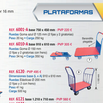 Plataforma 750 x 450 mm - Novodinámica Ref. 6001
