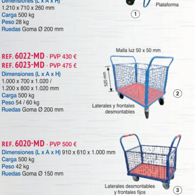 Plataforma malla 1.000 x 700 mm - Novodinámica Ref. 6022-MD