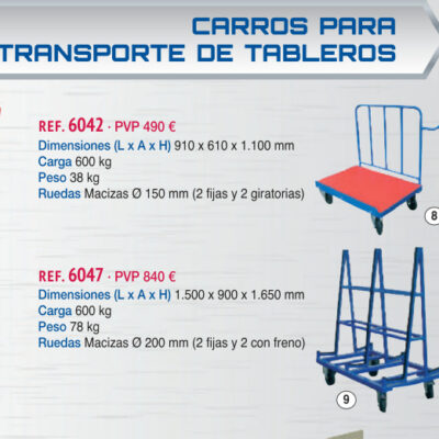 Carro portatableros 4 ruedas - Novodinámica Ref. 6042