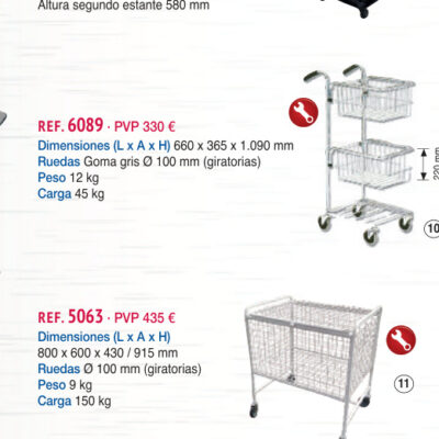 Carro cestos - Novodinámica Ref. 6089