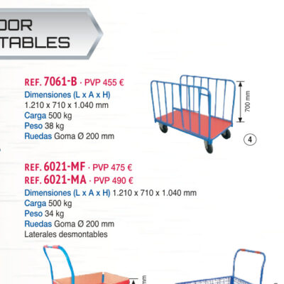 Plataforma dos laterales de tubo - Novodinámica Ref. 7061-B