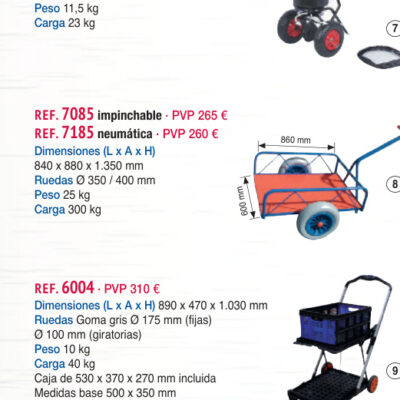 Carro con tirador ruedas impinchables - Novodinámica Ref. 7085