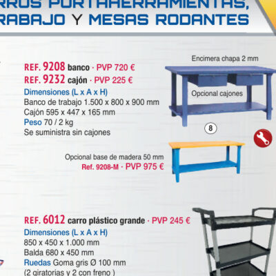 Cajón banco trabajo - Novodinámica Ref. 9232