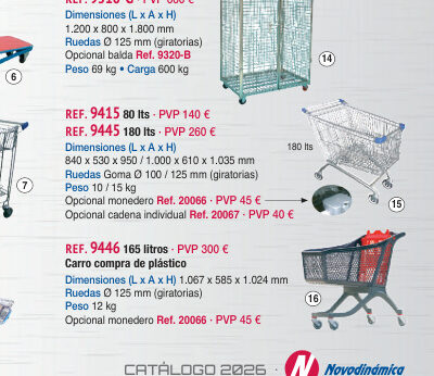 Carro supermercado 80 lts - Novodinámica Ref. 9415