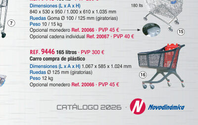 Carro supermercado PVC 165 lts - Novodinámica Ref. 9446